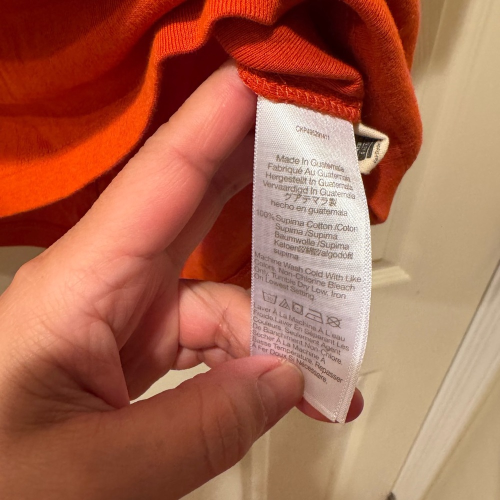Madewell vibrant orange and chocolate brown Short Sleeve Tops - Picture 10 of 12